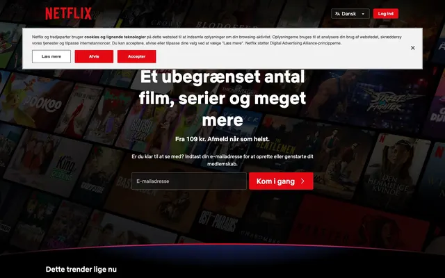 netflix.com, real screenshot taken from Denmark